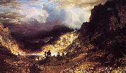 Albert Bierstadt A Storm in the Rocky Mountains, Mr. Rosalie oil on canvas